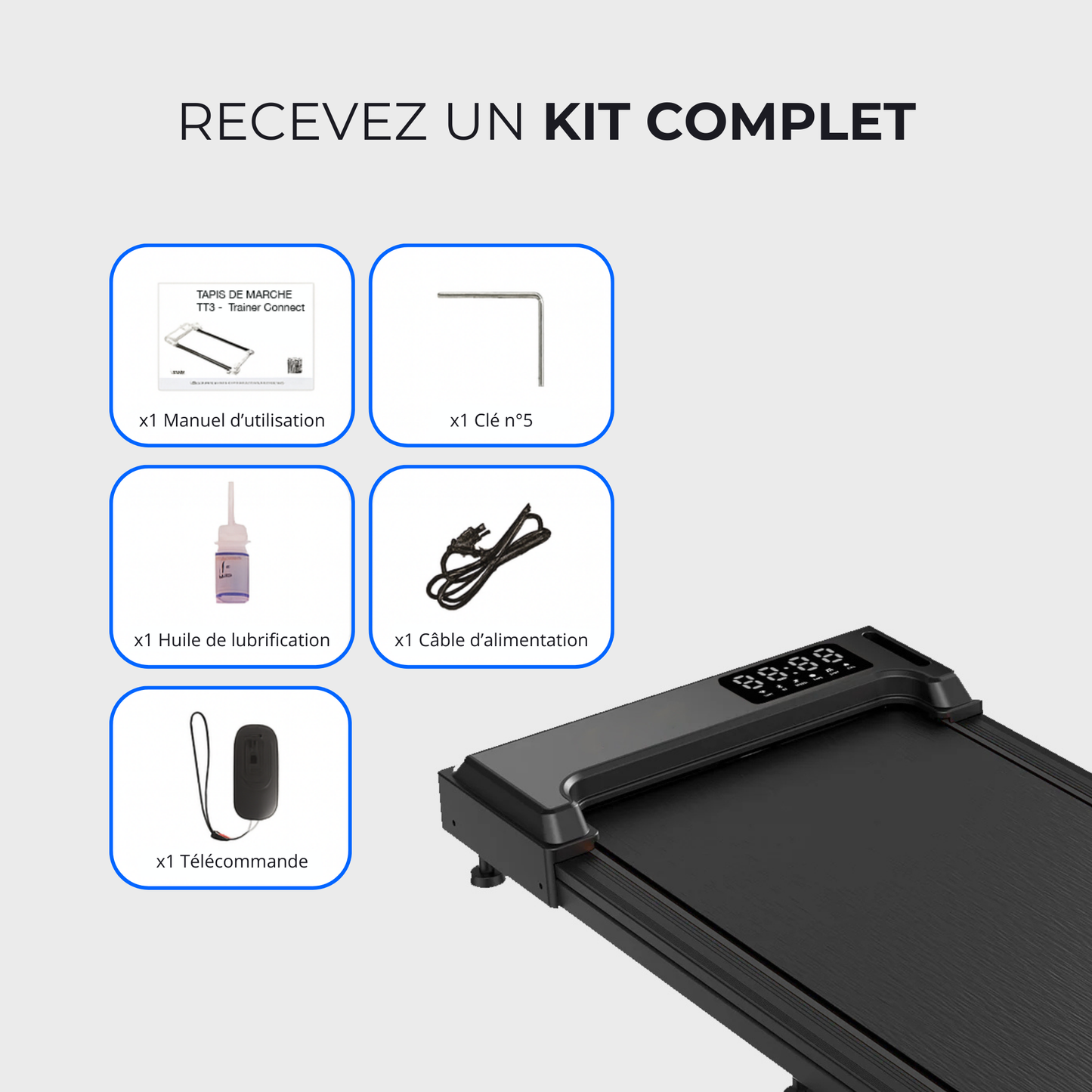 Tapis de marche intérieur à fonctionnement silencieux